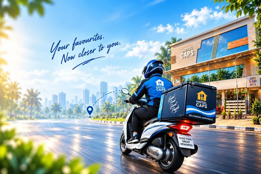 Your favourite delicacies delivered straight to your door by Hotel CAPS.
