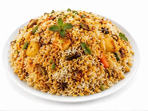 Biriyani Rice plain flavourful spiced biryani no meat