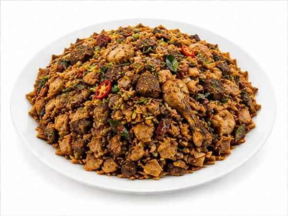 Kothu Porotta Beef quintessential street food shredded bread