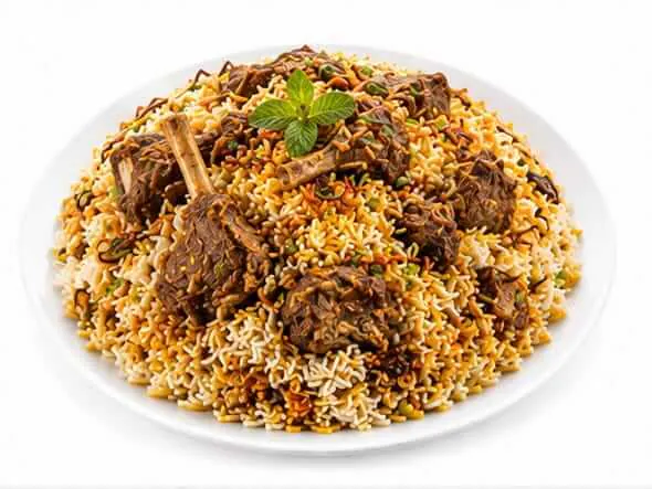 Mutton Biriyani royal delicacy tenderized aromatic spices