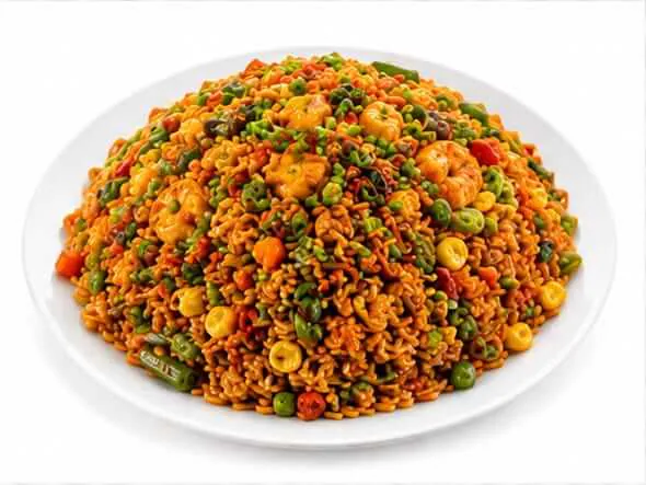 Schezwan Veg Fried Rice spicy red pepper wok fresh vegetables